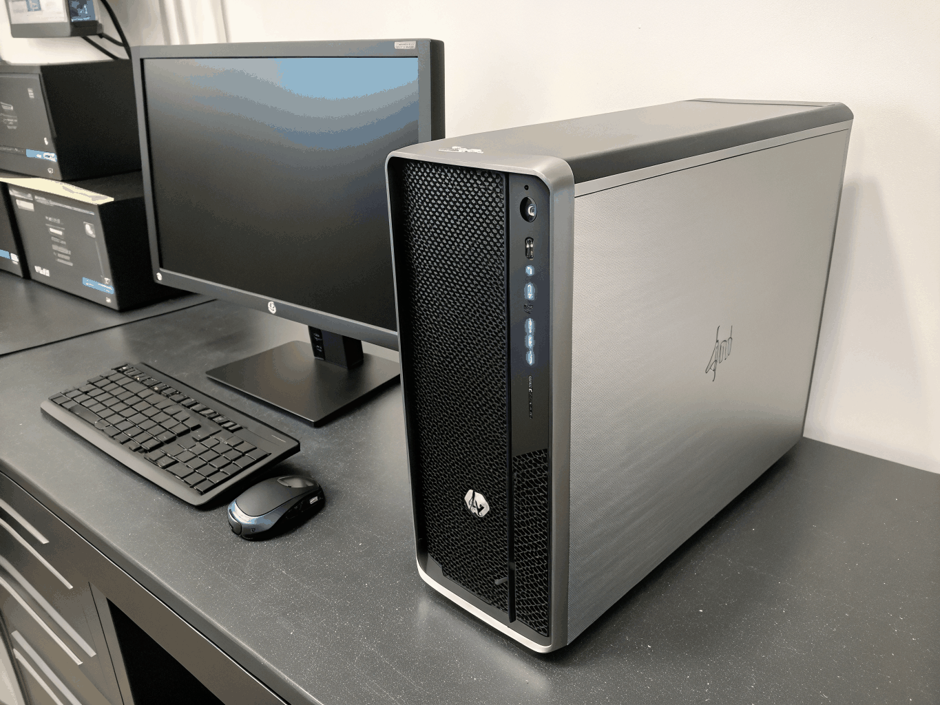 High-performance desktop front view